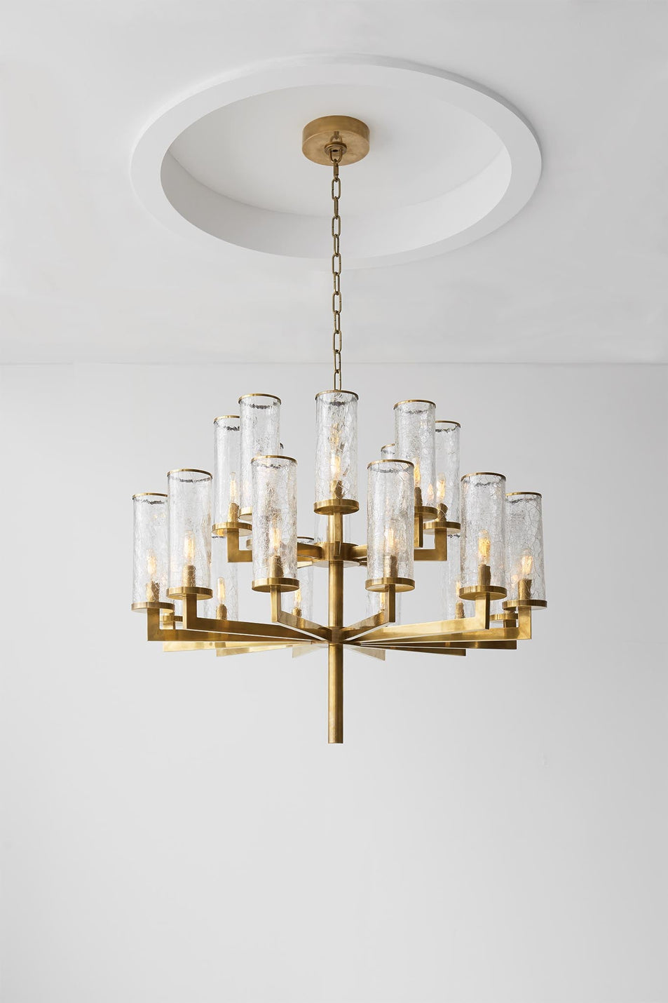 Liaison Double Tier Chandelier, a premium Chandelier light by Visual Comfort. Close - up image of its design.