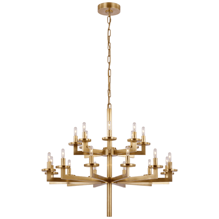 Liaison Double Tier Chandelier, a premium Chandelier light by Visual Comfort & Co. Close - up image of its design.