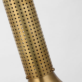 Precision Petite Elongated Pendant in Antique-Burnished Brass with White Glass