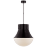 Precision 24" Pendant in Bronze with White Glass