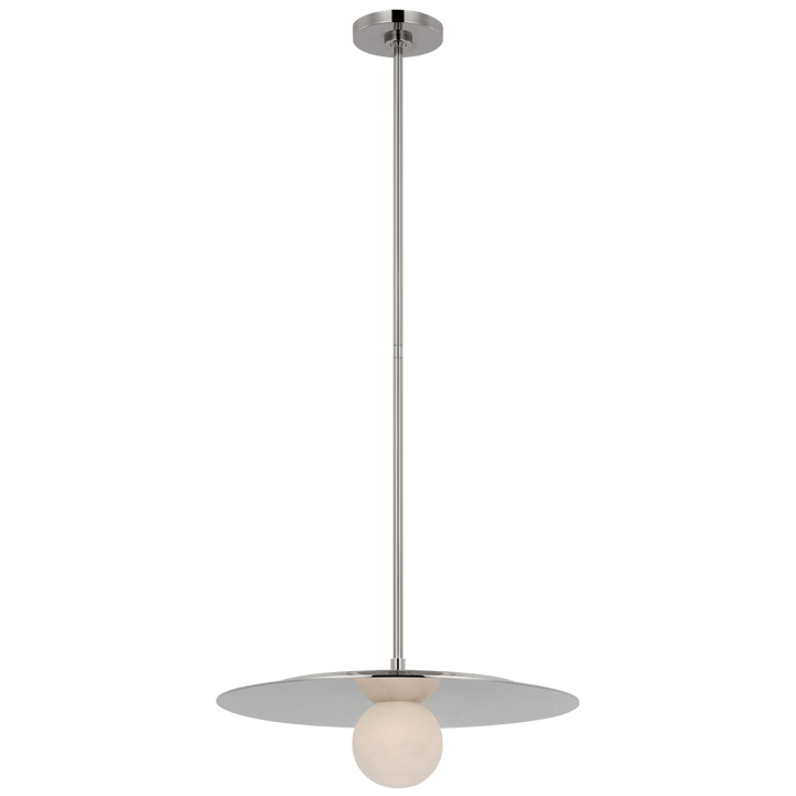 Pertica 18" Disc Pendant, a premium Pendant light by Visual Comfort & Co. Close - up image of its design.