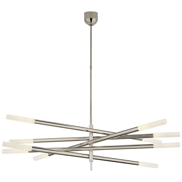 Rousseau Grande Ten Light Articulating Chandelier, a premium Chandelier light by Visual Comfort & Co. Close - up image of its design.