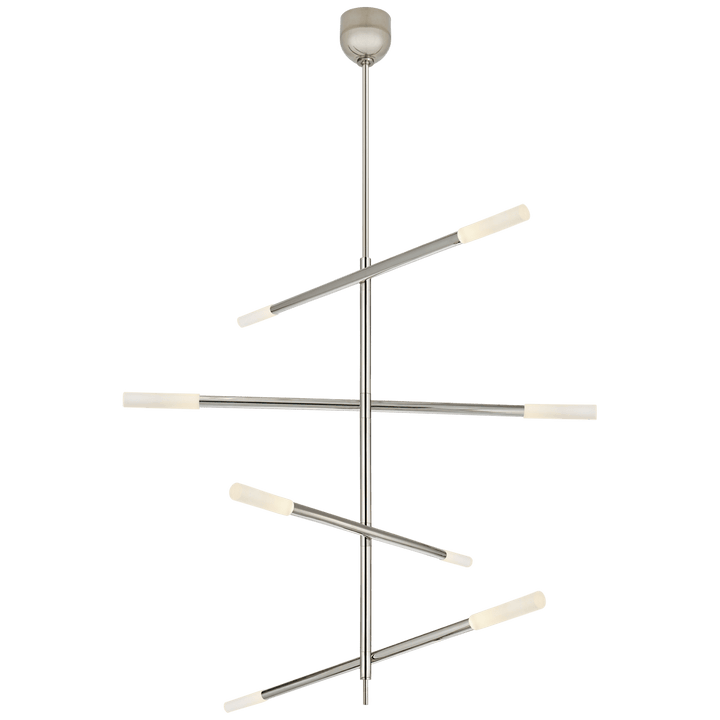 Rousseau Large Articulating Chandelier, a premium Chandelier light by Visual Comfort & Co. Close - up image of its design.