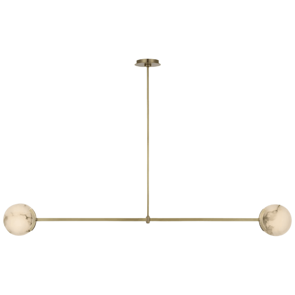 Melange 63" Linear Pendant, a premium Linear light by Visual Comfort & Co. Close - up image of its design.