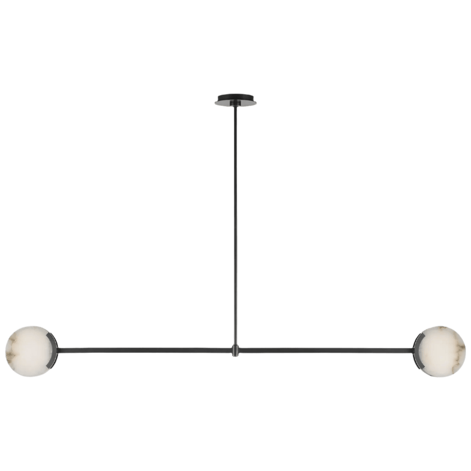 Melange 63" Linear Pendant, a premium Linear light by Visual Comfort & Co. Close - up image of its design.