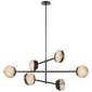 Melange 48" Multi - Positional Chandelier, a premium Chandelier light by Visual Comfort & Co. Close - up image of its design.