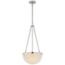 Melange Small Pendant in Polished Nickel with Alabaster