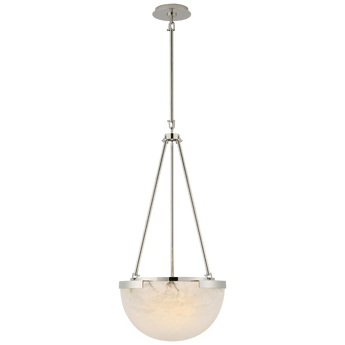 Melange Small Pendant in Polished Nickel with Alabaster