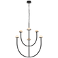 Pedra Large Two-Tier Chandelier in Bronze with Alabaster