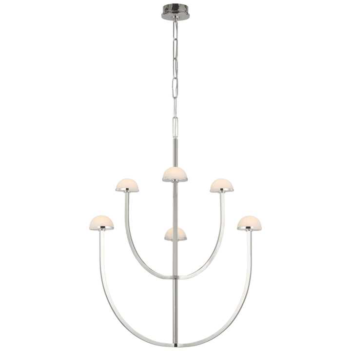Pedra Large Two - Tier Chandelier, a premium Chandelier light by Visual Comfort & Co. Close - up image of its design.