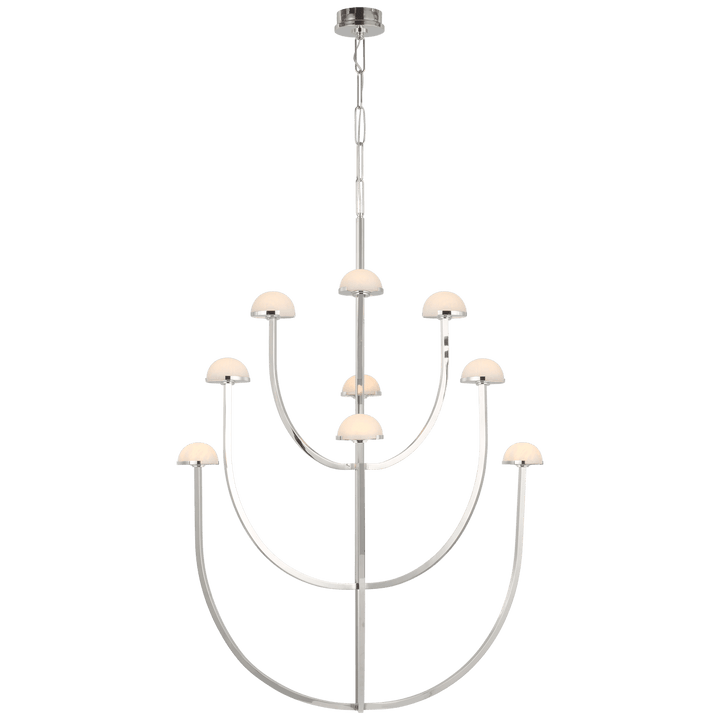 Pedra X - Large Three - Tier Chandelier, a premium Chandelier light by Visual Comfort & Co. Close - up image of its design.