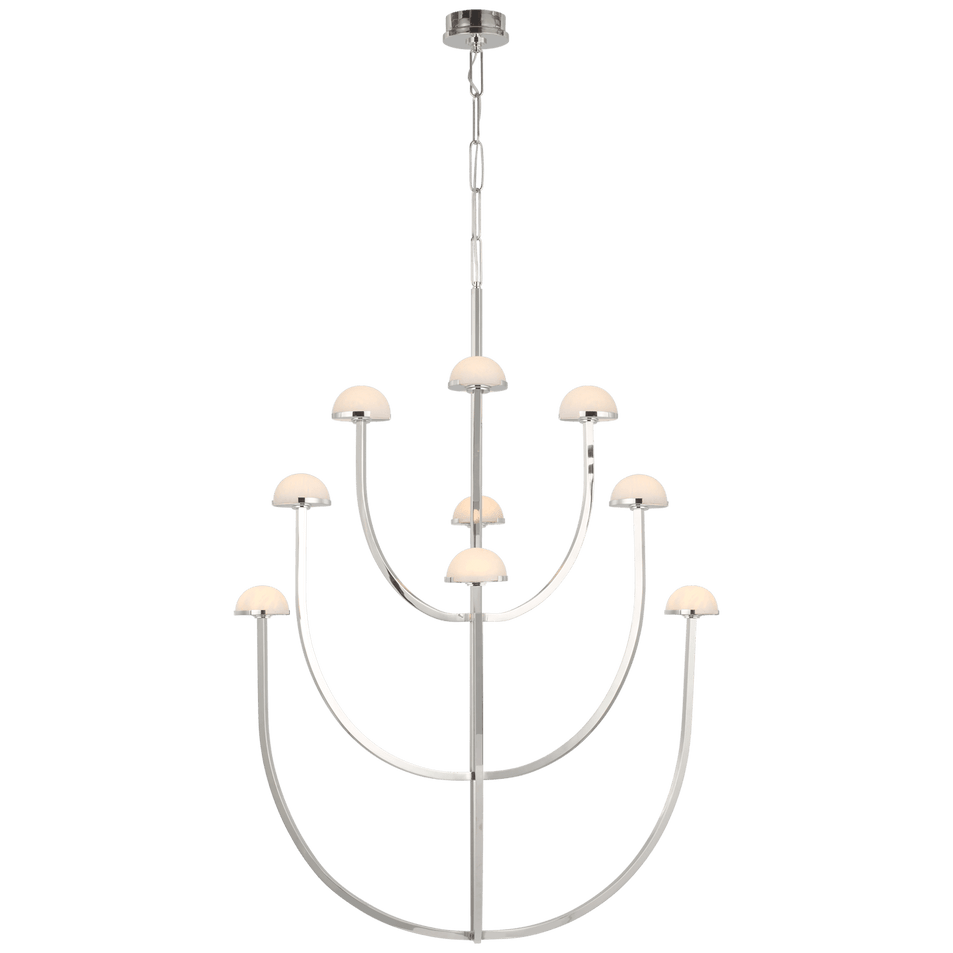 Pedra X - Large Three - Tier Chandelier, a premium Chandelier light by Visual Comfort & Co. Close - up image of its design.