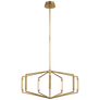 Appareil 30" Low Profile Chandelier in Antique-Burnished Brass