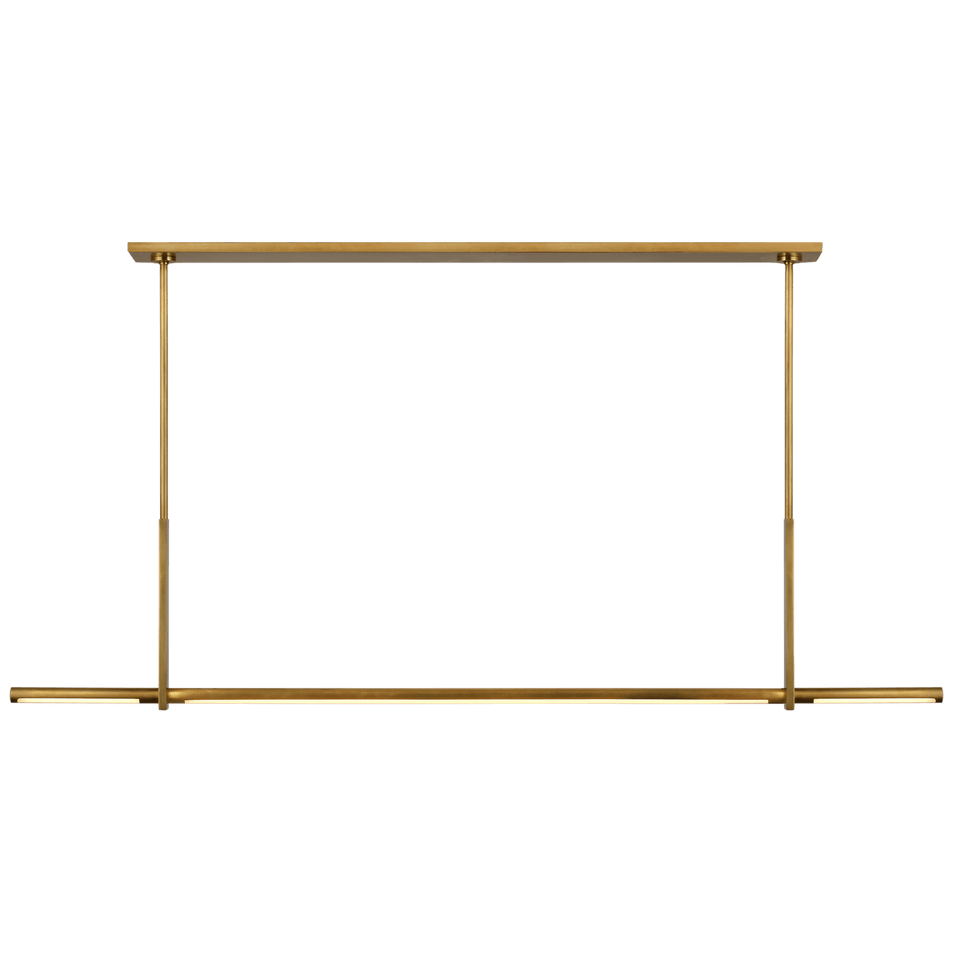 Axis Large Linear Pendant in Antique-Burnished Brass