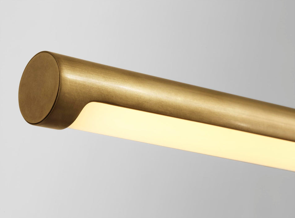 Axis Large Linear Pendant in Antique-Burnished Brass