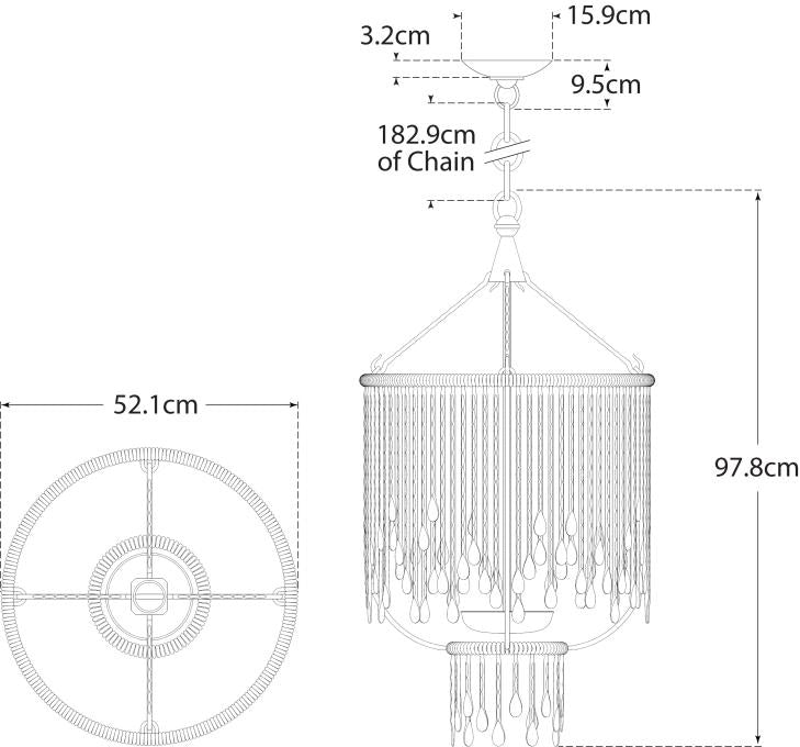 Kayla Small Sculpted Chandelier Blueprint