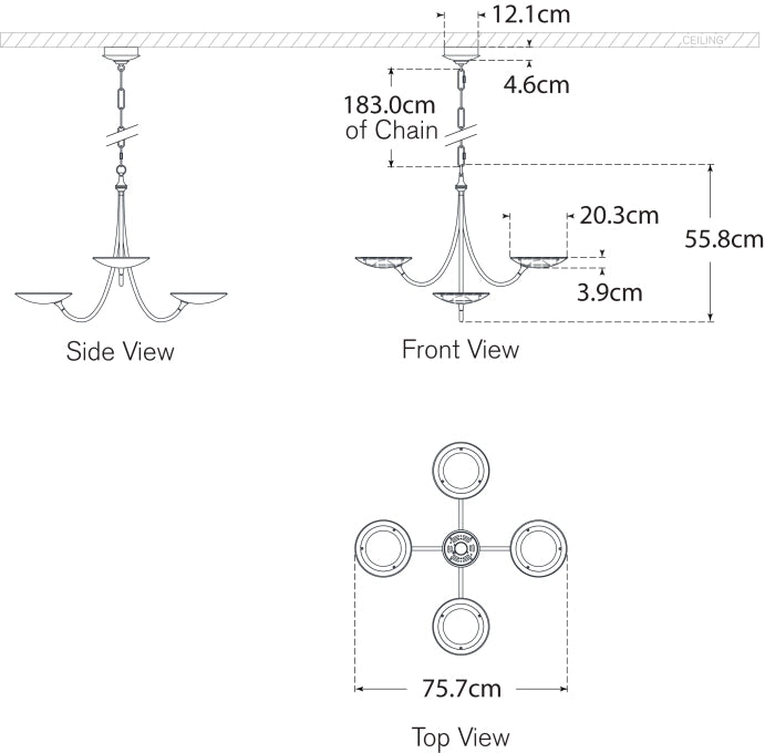 Keira Medium Chandelier Blueprint