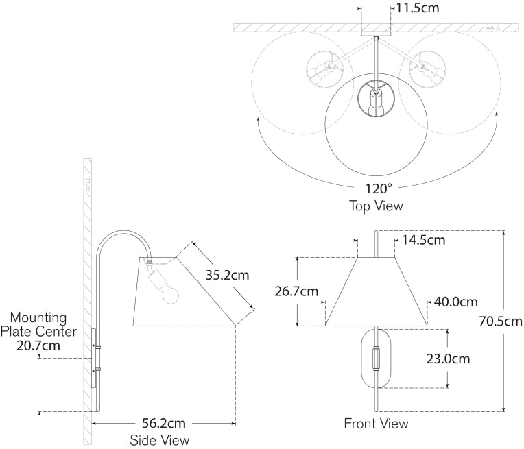 Kinsley Large Articulating Wall Light Blueprint