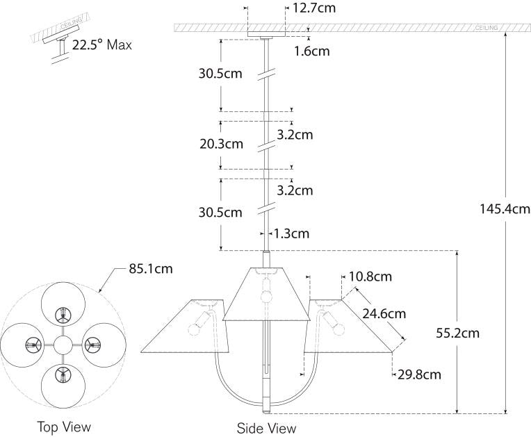 Kinsley Large One-Tier Chandelier Blueprint