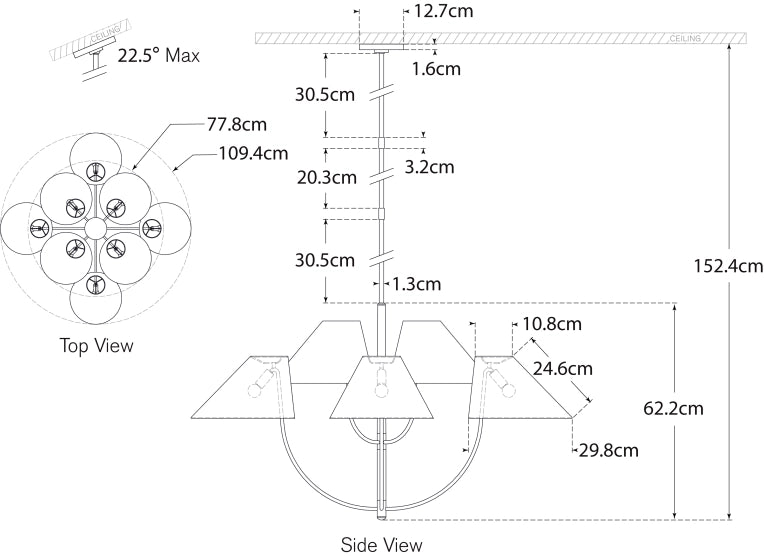 Kinsley Large Two-Tier Chandelier Blueprint