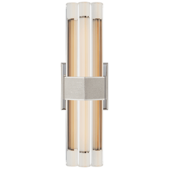 Fascio 14" Sconce in Polished Nickel with Crystal