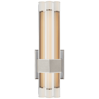 Fascio 14" Asymmetric Sconce in Polished Nickel with Crystal