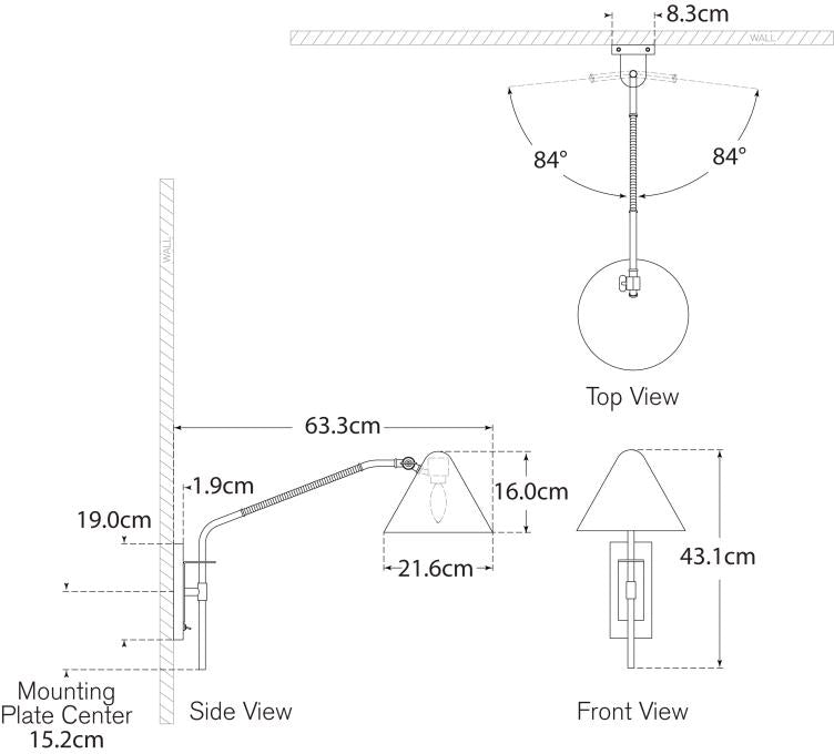 Laken Medium Articulating Wall Light Blueprint