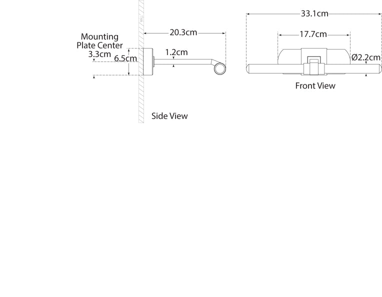 Langley 12" Picture Light Blueprint
