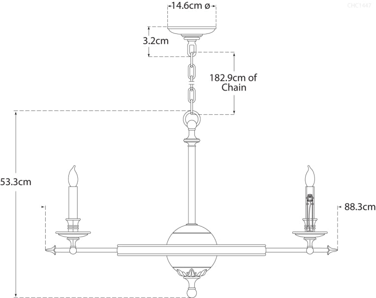 Leaf and Arrow Large Chandelier Blueprint