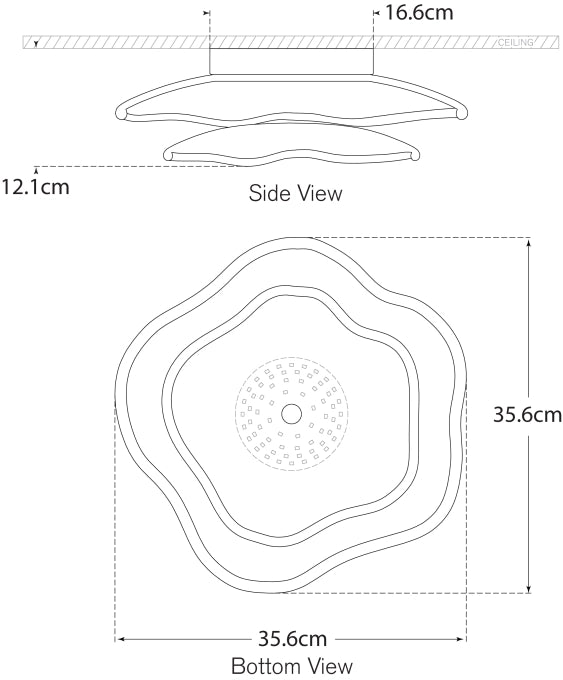 Leighton 14" Layered Flush Mount Blueprint