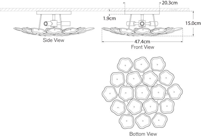 Leighton Medium Flush Mount Blueprint