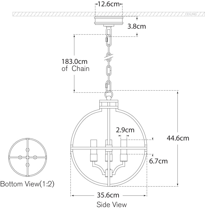 Lexie 14" Globe Lantern Blueprint