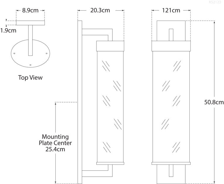 Liaison Large Bracketed Wall Sconce Blueprint