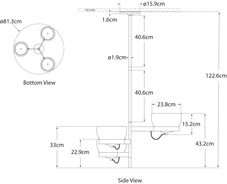 Lightwell Medium Triple Chandelier Blueprint