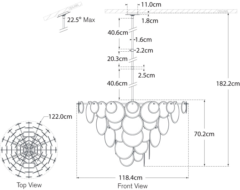 Loire Extra Large Chandelier Blueprint