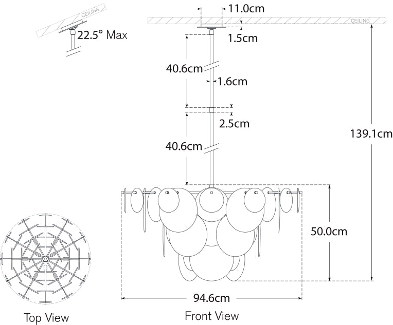 Loire Large Chandelier Blueprint