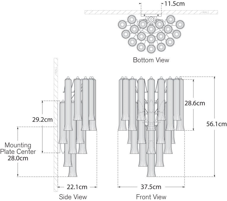 Lorelei Large Waterfall Sconce Blueprint
