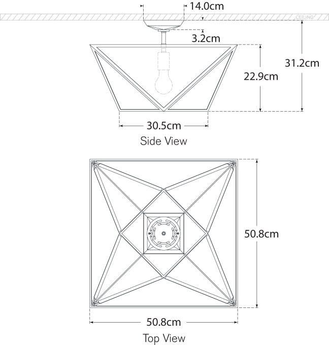 Plafoniera Semi-Incasso Grande Lorino Progetto