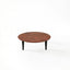 Low Coffee Table With Wooden Top / 37x110cm