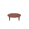 Tavolino basso con piano in legno / 37x110cm