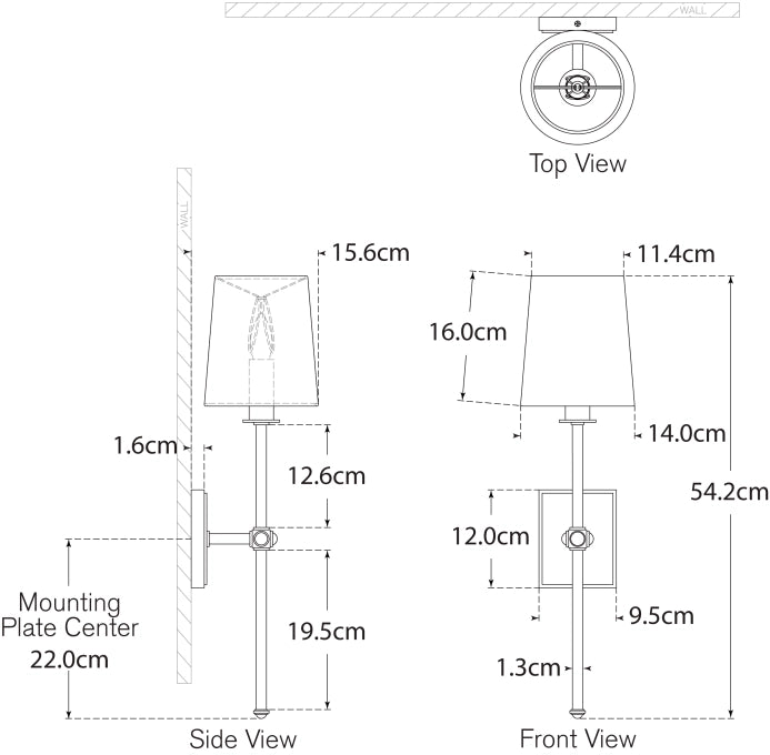 Lucia Medium Tail Sconce Blueprint