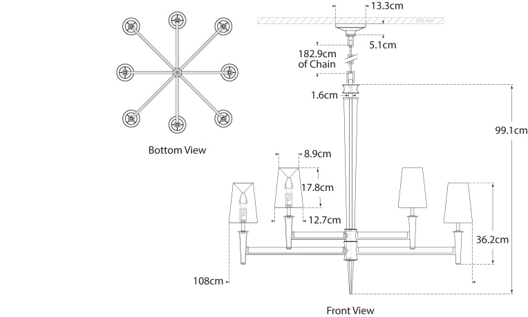 Lyra Two Tier Chandelier Blueprint