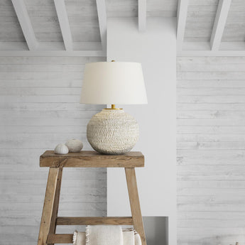 Avedon Small Table Lamp, a premium Decorative light by Visual Comfort. Close - up image of its design.