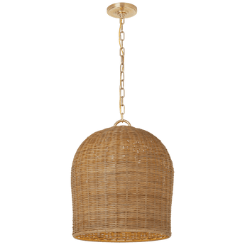 Nancy 18" Woven Hanging Shade, a premium Hanging Shade light by VCGallery Italy. Close - up image of its design.