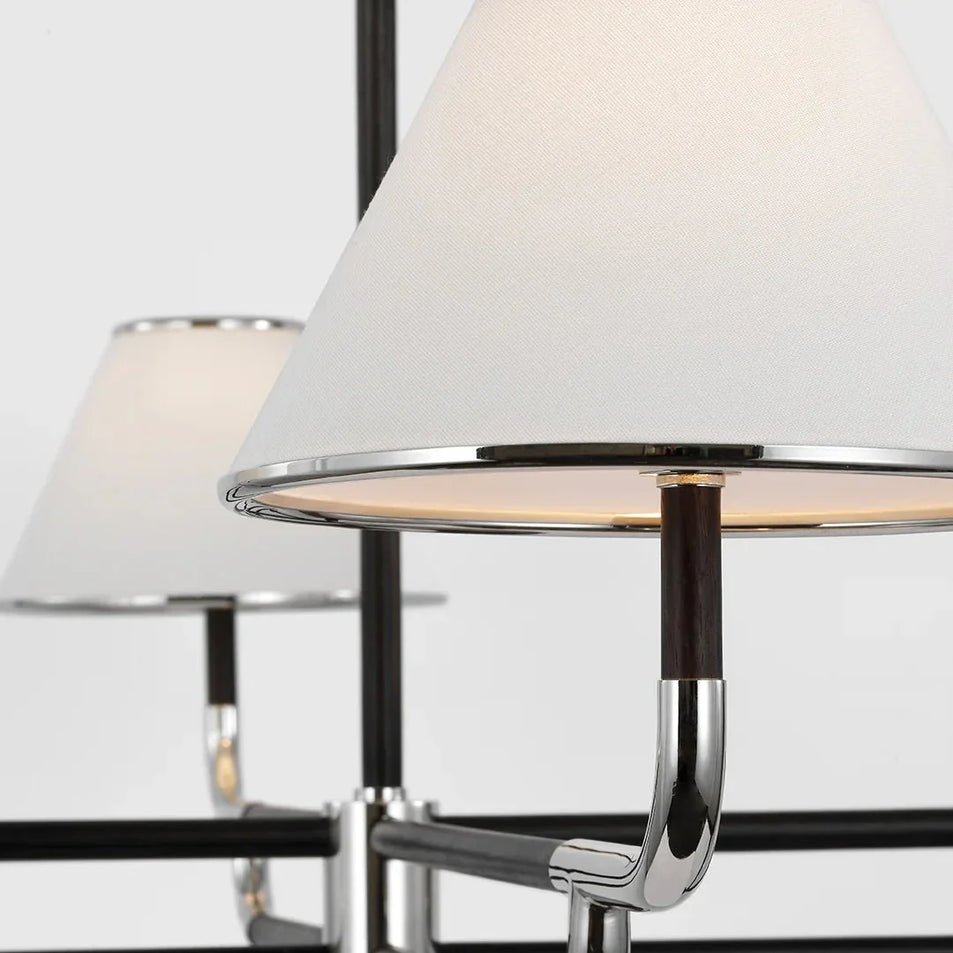 Rigby Grande Chandelier, a premium Chandelier light by Visual Comfort & Co. Close - up image of its design.