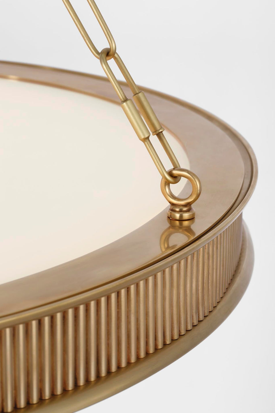 Matthew 24" Chandelier in Soft Brass with Alabaster