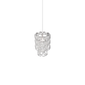 Minigiogali Medium Pendant - Glossy Chrome / Crystal Transparent