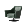 Swiveling Armchair / leather
