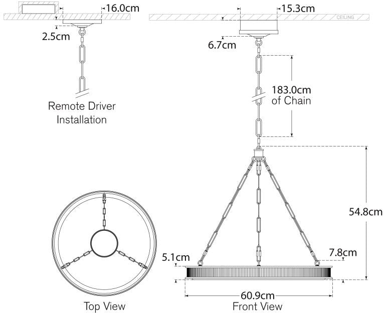 Matthew 24" Chandelier Blueprint