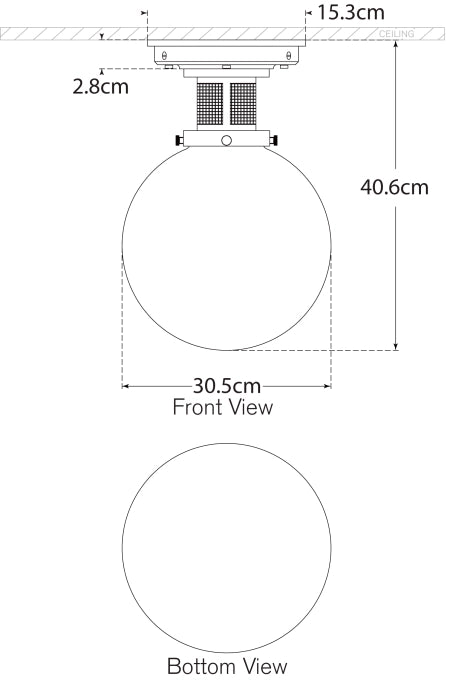 McCarren Medium Flush Mount Blueprint